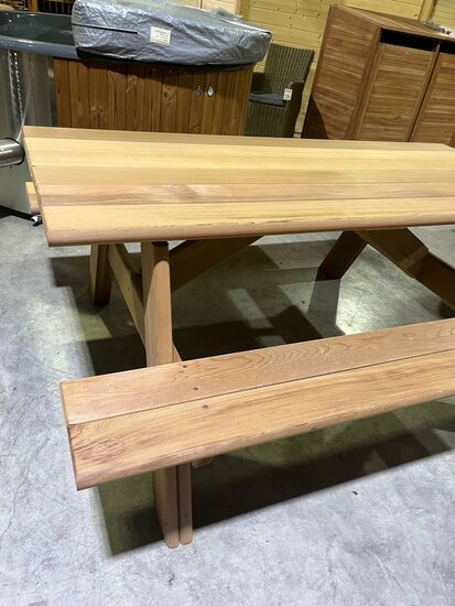 1991586702 Picknicktafel van Red Cedar - 186 x 151 cm
